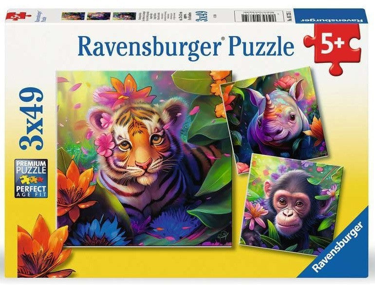 Ravensburger 3x49pc- Jungle Babies Puzzle