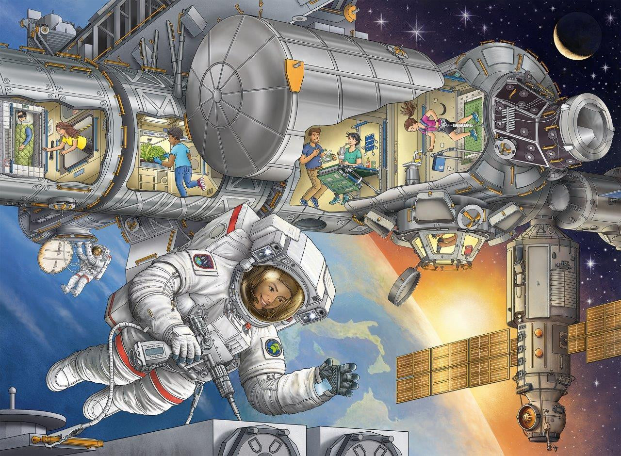 Ravensburger 100pc - On The Space Station Puzzle