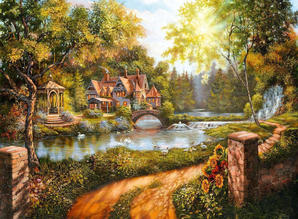 Ravensburger 500pc - Cottage by the River Puzzle