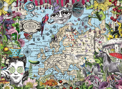 Ravensburger 500pc - European Map, Quirky Circus Puzzle
