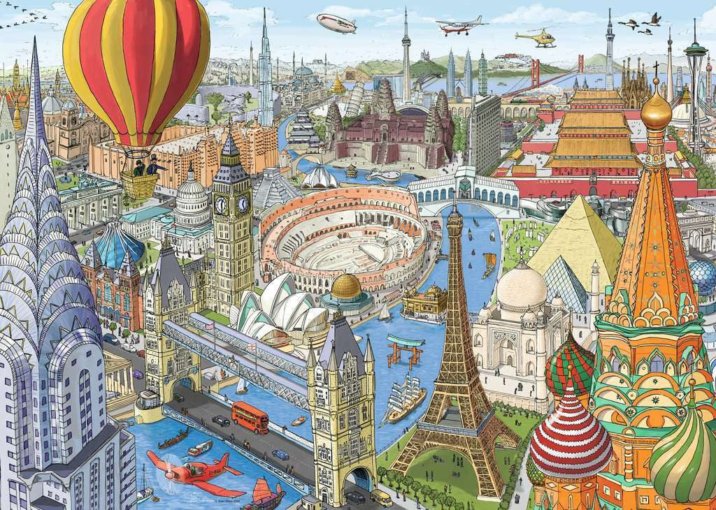 Ravensburger 1000pc - Around the World in 80 Days Puzzle