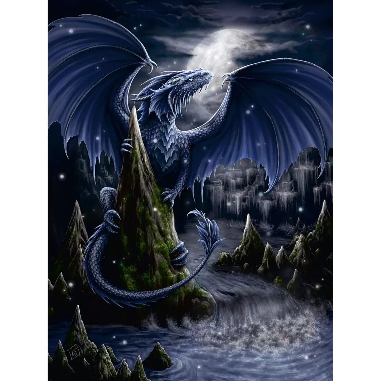 Ravensburger 1500pc - The Black and Blue Dragon Puzzle