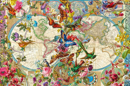 Ravensburger 3000pc - Flora & Fauna World Map Puzzle