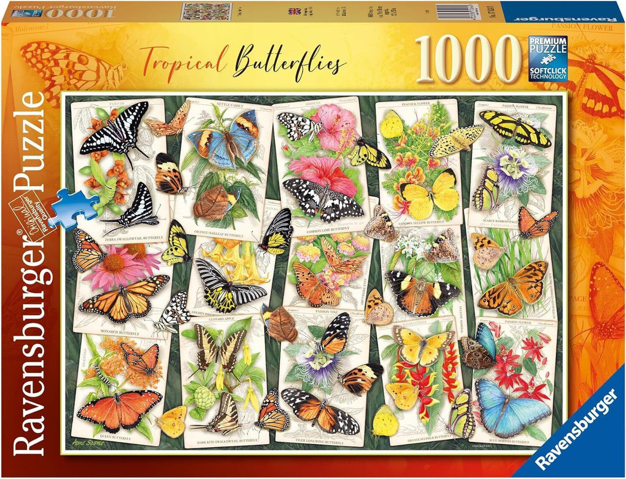 Ravensburger 1000pc - Tropical Butterflies Puzzle