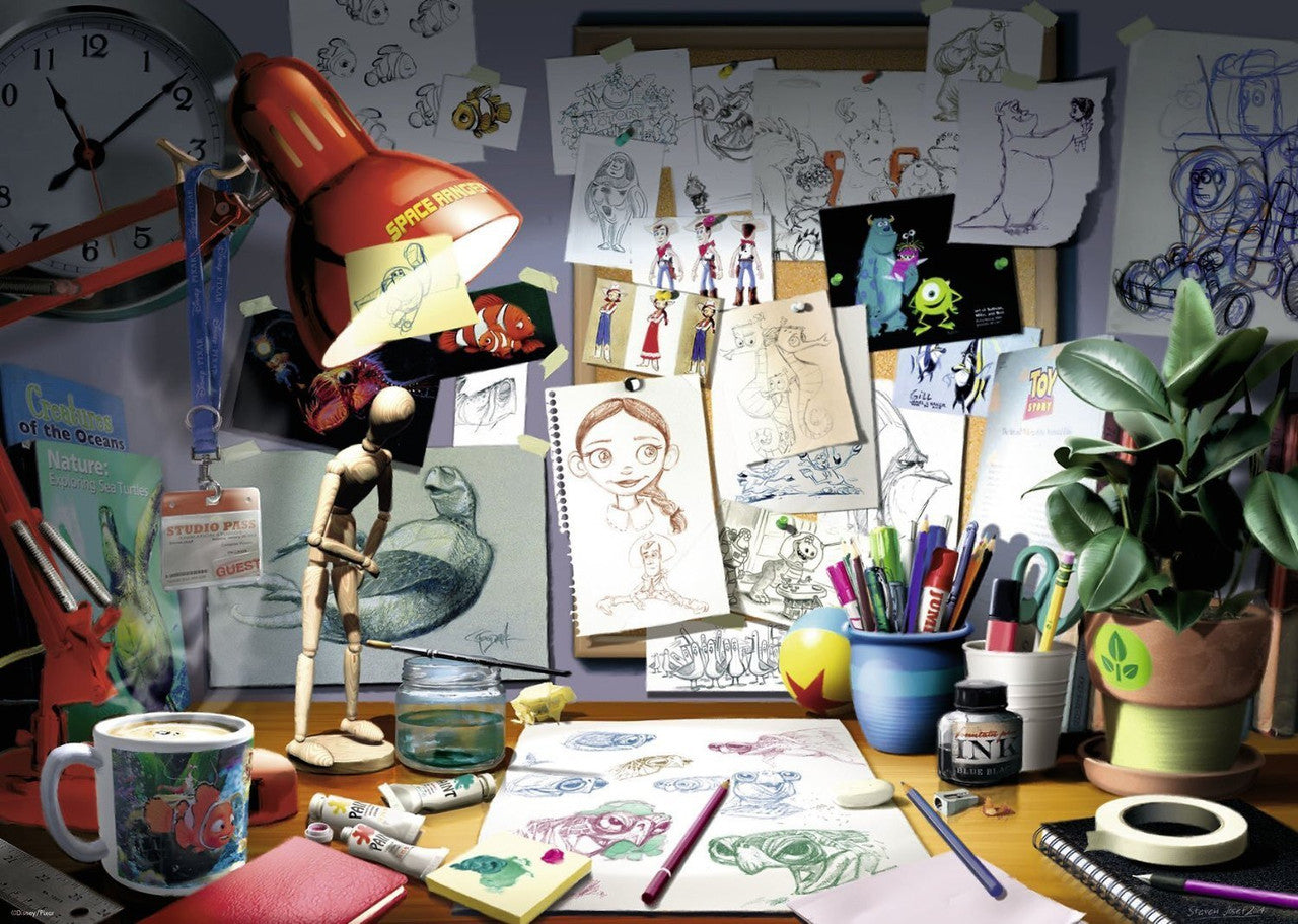 Ravensburger 1000pc - Disney Pixar The Artists Desk Puzzle