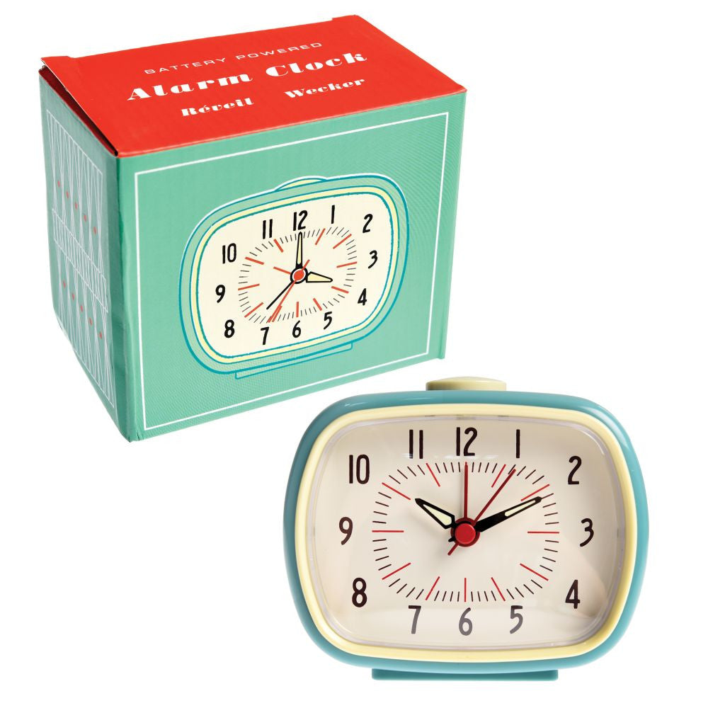 Rex London - Retro Alarm Clock - Blue