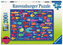 Ravensburger Funny Fish Friends 200 XXL piece children's jigsaw puzzle featuring colourful fish and playful underwater sea creatures