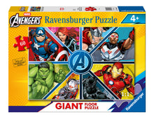 Ravensburger Marvel Avengers 60 piece children's jigsaw puzzle featuring Earth's Mightiest Heroes in an action-packed superhero scene