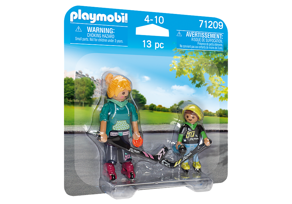 Playmobil  - Duo Pack - Mother with Child playing Roller Hockey | 72109
