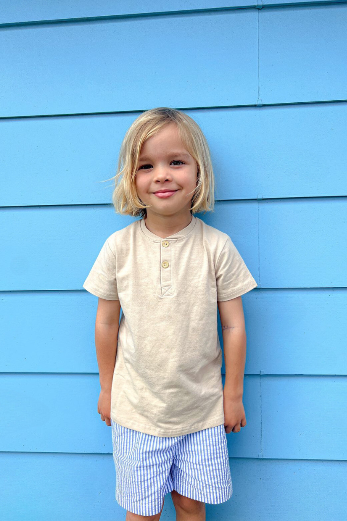 Milky - Chino Slub Henley (Sizes 2-7)