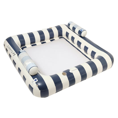 Sunnylife - Luxe Twin Hammock Float - Le Weekend Navy Stripe