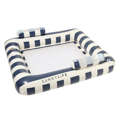Sunnylife - Luxe Twin Hammock Float - Le Weekend Navy Stripe