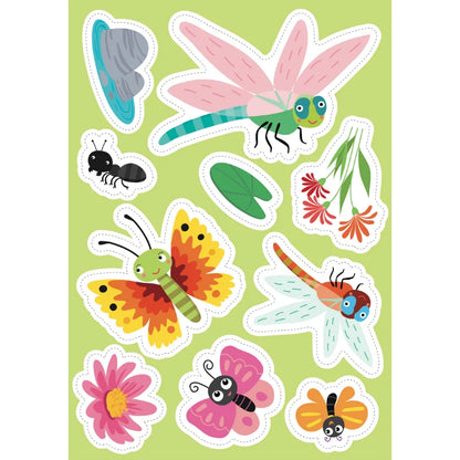 Sassi Stickers and Activities Book The Garden featuring colouring pages, mazes, garden animals and 60 reusable stickers