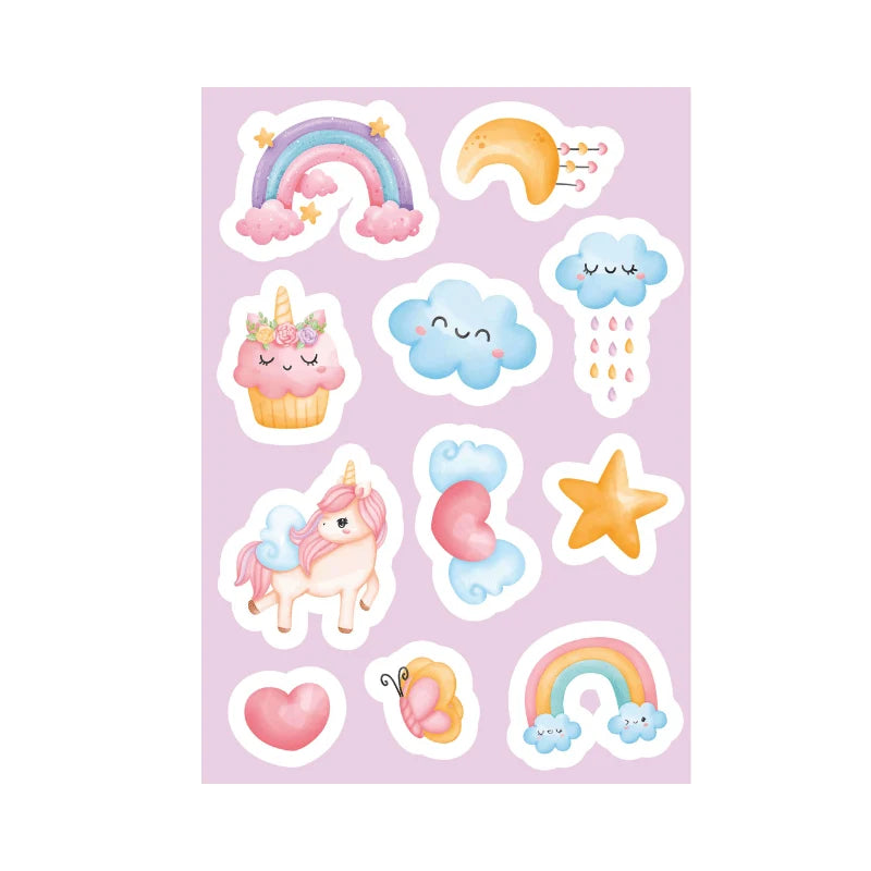Sassi Stickers and Activities Book Unicorns featuring magical unicorns, colouring pages, puzzles and 60 colourful stickers