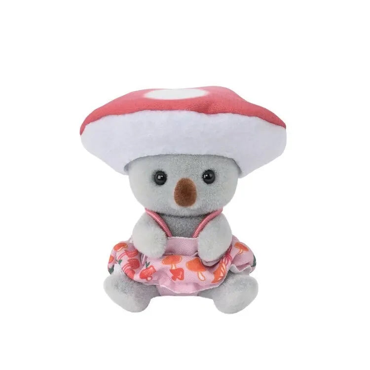 Sylvanian Families Julie the Koala Baby figure wearing a mushroom-themed outfit