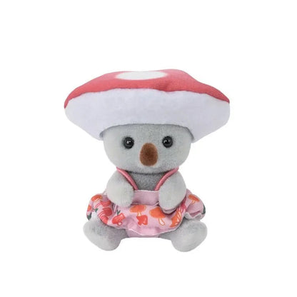 Sylvanian Families Julie the Koala Baby figure wearing a mushroom-themed outfit