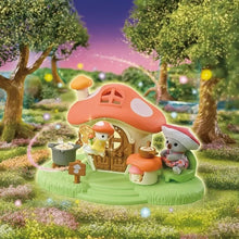 Sylvanian Families Fairy Mushroom House set displayed in an enchanted woodland fairy garden scene