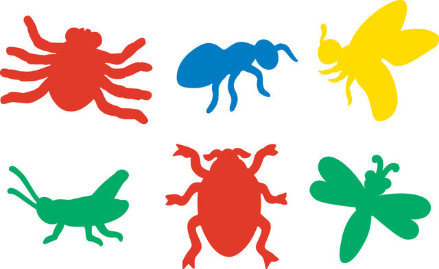 Educational Colours Insects Stencils - 6 pack