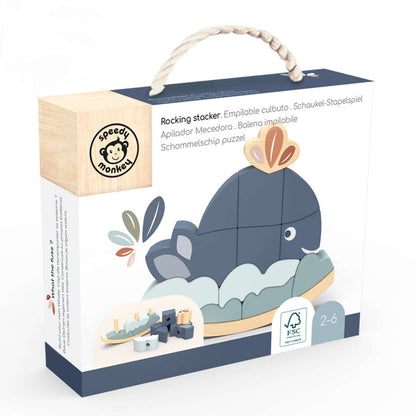 Speedy Monkey - Rocking Whale Stacker