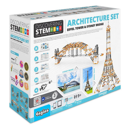 Engino - Discovering STEM - Architecture Set - Eiffel Tower & Sydney Harbour Bridge