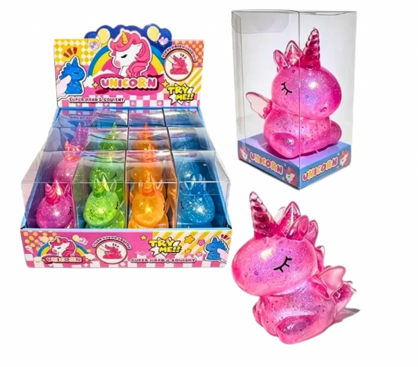 Fidget Toy - Squishy Glitter Unicorn