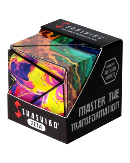 Shashibo OCTA Infinity magnetic shape shifting puzzle cube with colourful geometric design