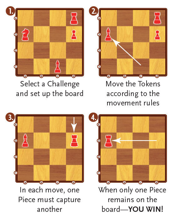 ThinkFun - Solitaire Chess Magnetic Travel Puzzle