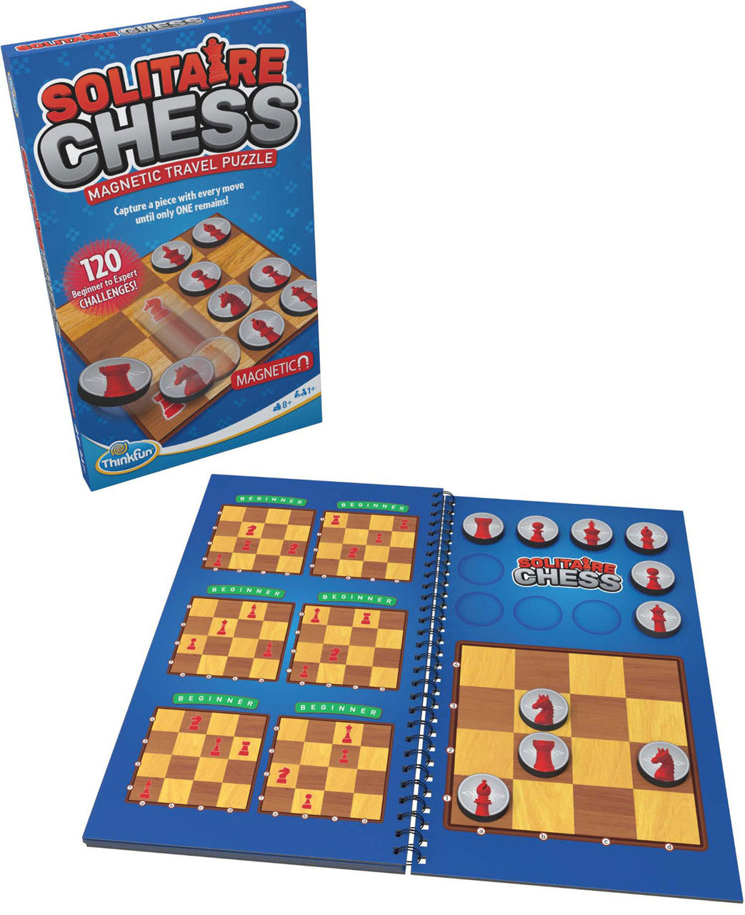 ThinkFun - Solitaire Chess Magnetic Travel Puzzle