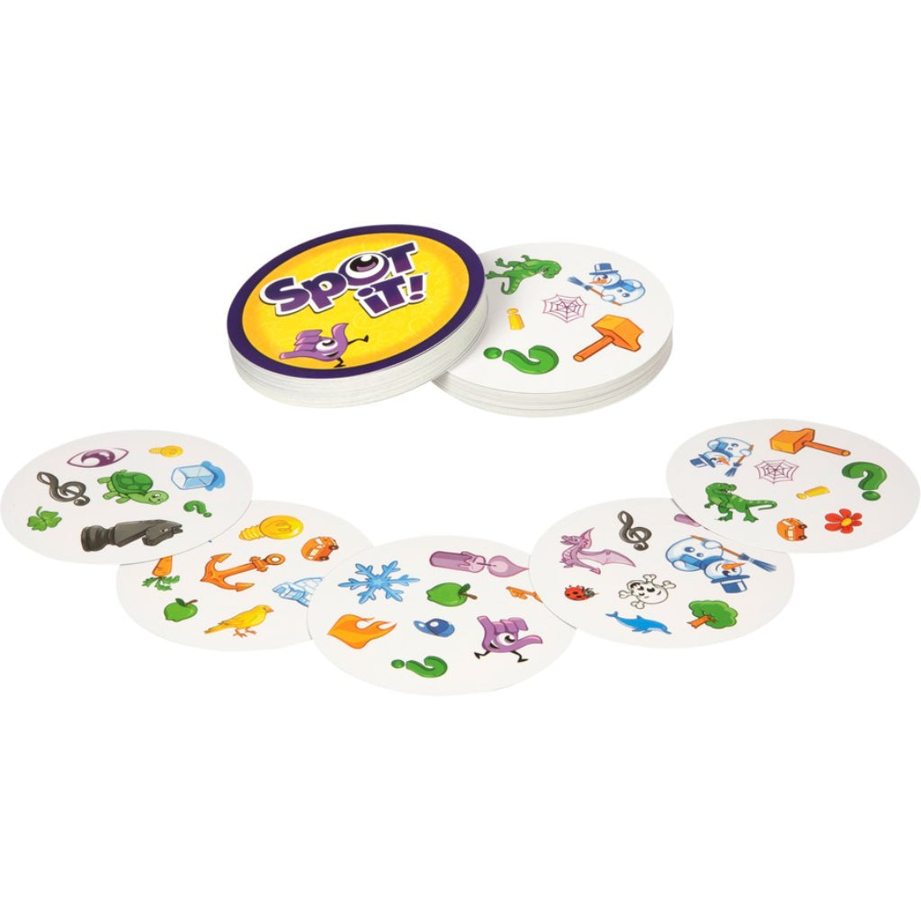 Spot It Classic Card Game colourful symbol cards for fast matching gameplay