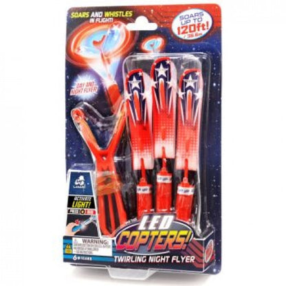 Stunt Flyer - LED Copters - Twirling Night Flyer