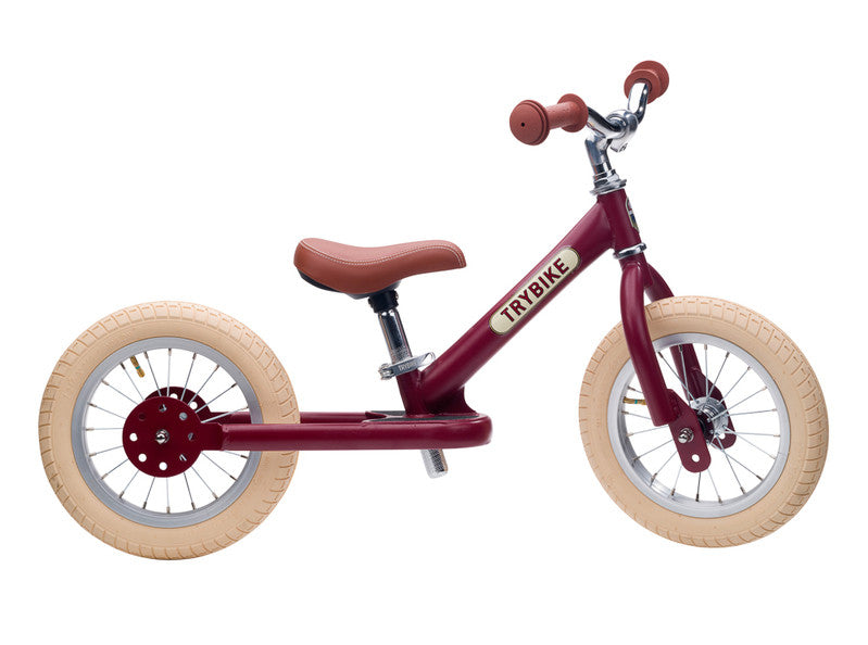Trybike - Red Vintage with Cream Tyres and Chrome (3 wheel)
