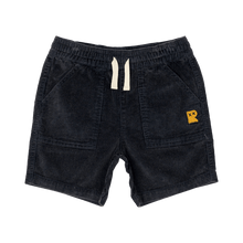 Navy Washed Cord Shorts