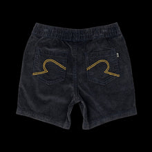 Navy Washed Cord Shorts