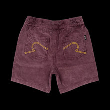 Red Washed Cord Shorts