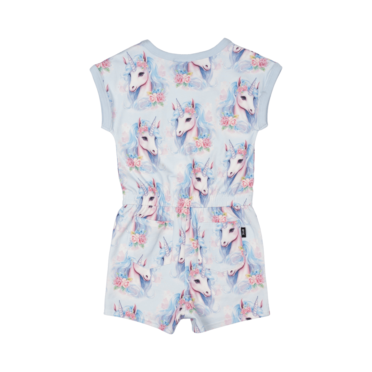 Rock Your Baby - Blue Unicorn Romper