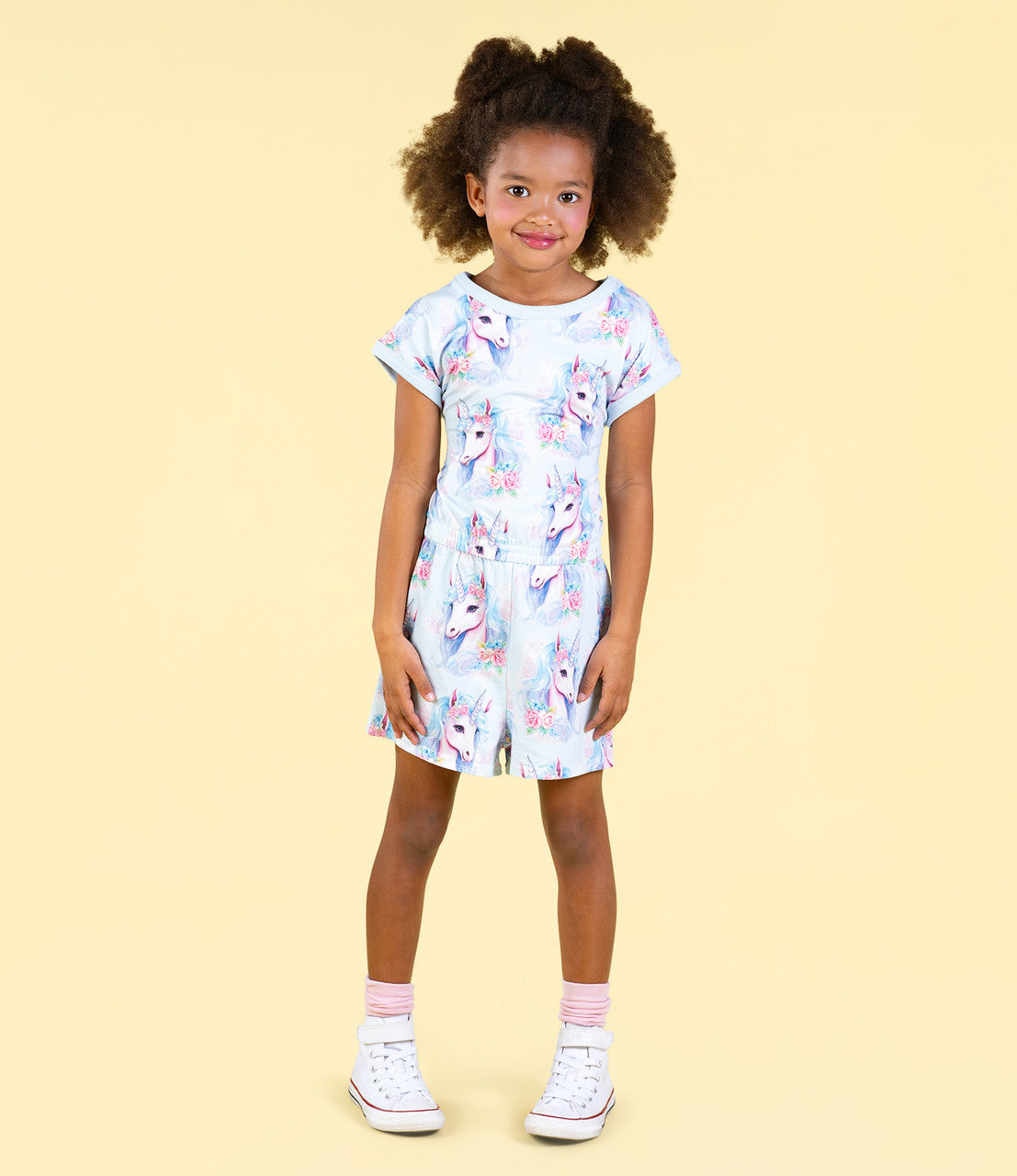Rock Your Baby - Blue Unicorn Romper