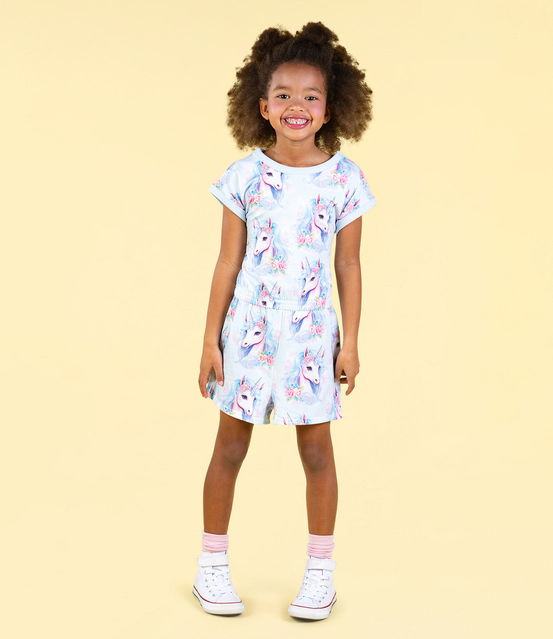 Rock Your Baby - Blue Unicorn Romper