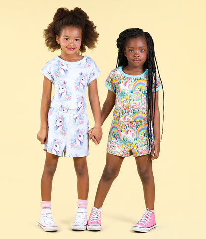 Rock Your Baby - Blue Unicorn Romper