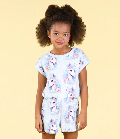 Rock Your Baby - Blue Unicorn Romper