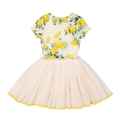 Rock Your Baby - Yellow Roses Circus Dress (size 8-12)