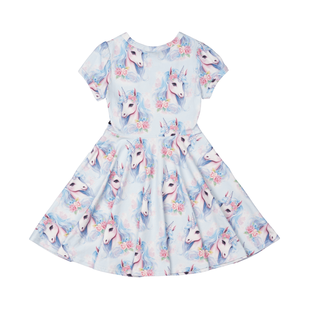 Rock Your Baby - Blue Unicorn Waisted Dress