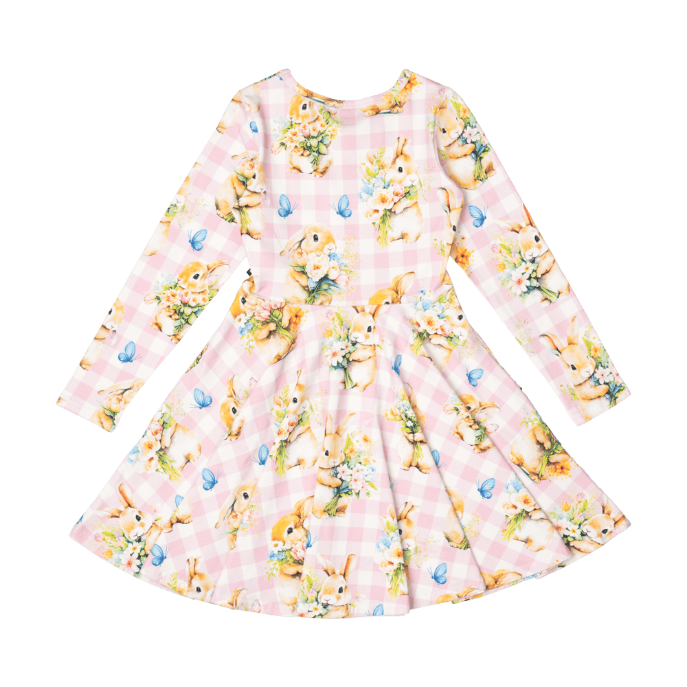 Rock Your Baby - Bunny Bouquet Waisted Dress (sizes 8-12)