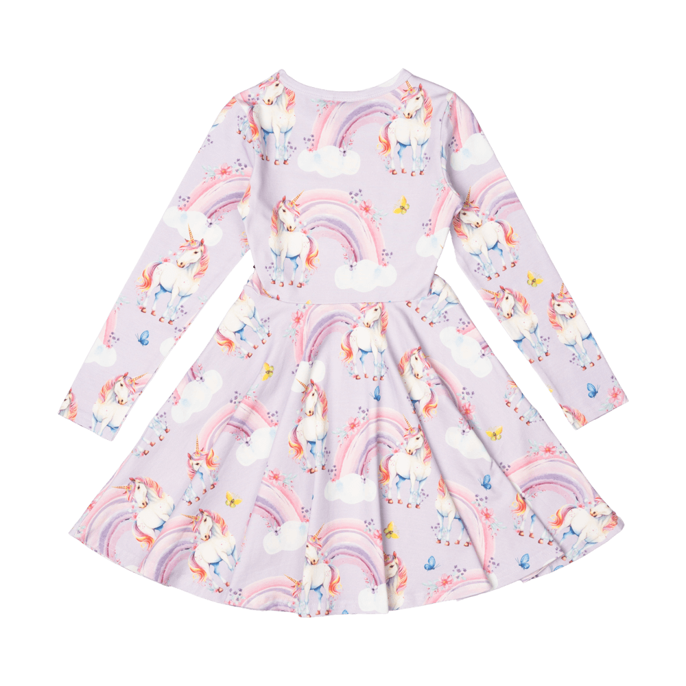 Rock Your Baby - Dreamscapes Long Sleeve Waisted Dress (sizes 2-7)