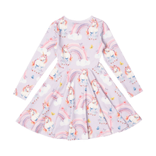 Rock Your Baby - Dreamscapes Long Sleeve Waisted Dress (sizes 8-12)