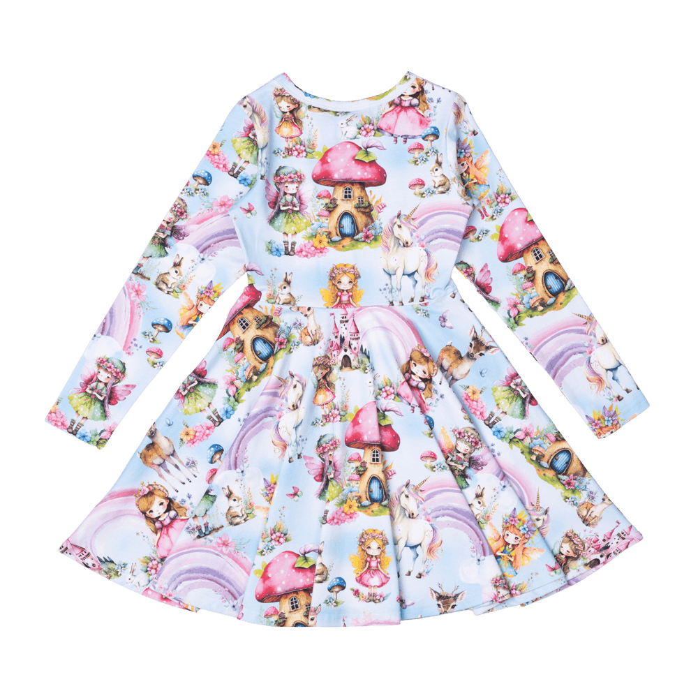 Rock Your Baby - Fairy Time Long Sleeve Waisted Dress (sizes 2-7)