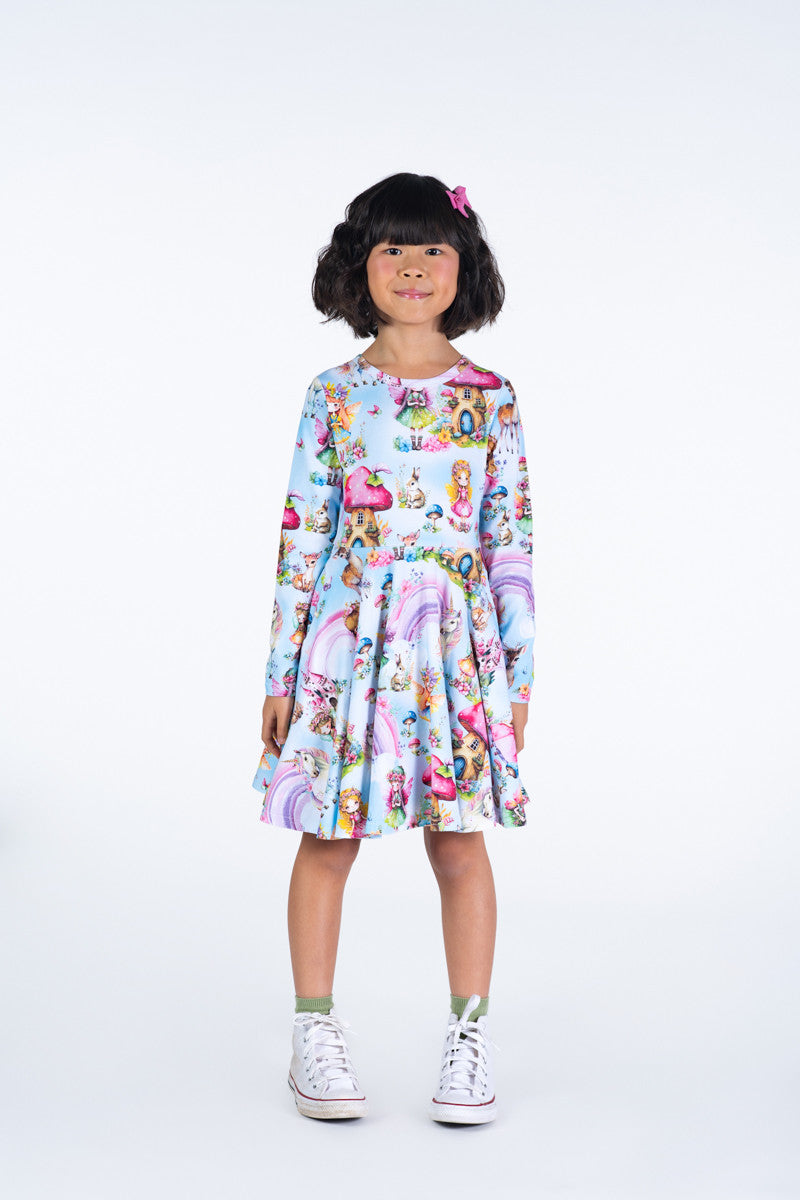 Rock Your Baby - Fairy Time Long Sleeve Waisted Dress (sizes 2-7)