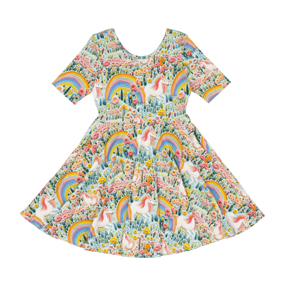 Rock Your Baby - Embroidered Unicorns Mabel Dress