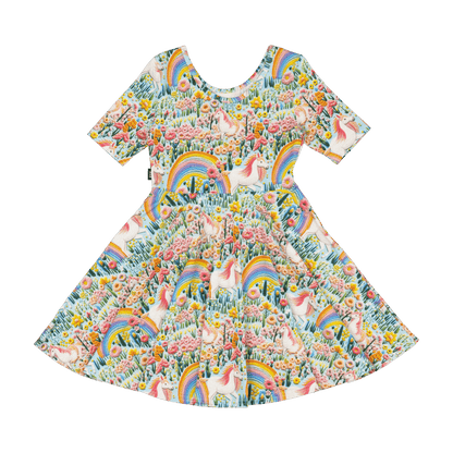 Rock Your Baby - Embroidered Unicorns Mabel Dress