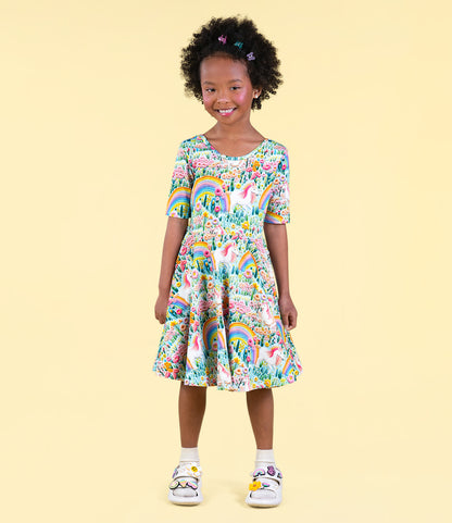 Rock Your Baby - Embroidered Unicorns Mabel Dress