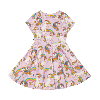 Rock Your Baby - Unicorn Rainbow Waisted Dress